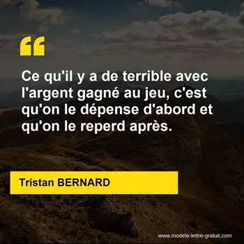 Citation Tristan BERNARD