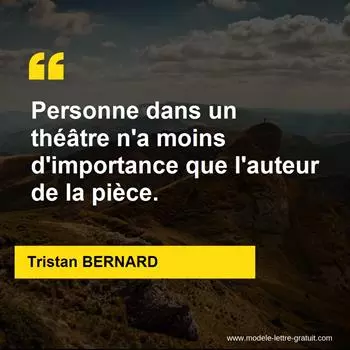 Citation Tristan BERNARD