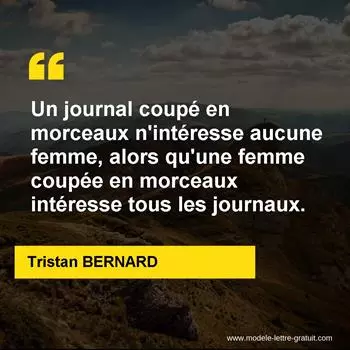 Citation Tristan BERNARD
