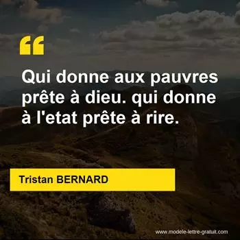 Citation Tristan BERNARD