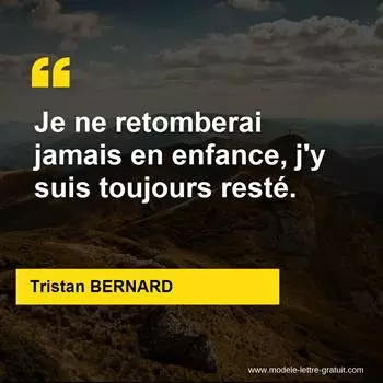 Citation Tristan BERNARD