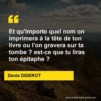 Citation de Denis DIDEROT