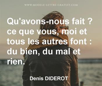 Citation de Denis DIDEROT