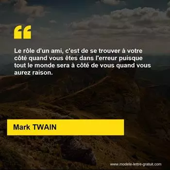 Citation Mark TWAIN