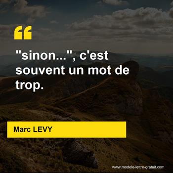 Citation de Marc LEVY