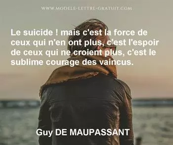 Citation de Guy DE MAUPASSANT