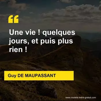 Citation Guy DE MAUPASSANT