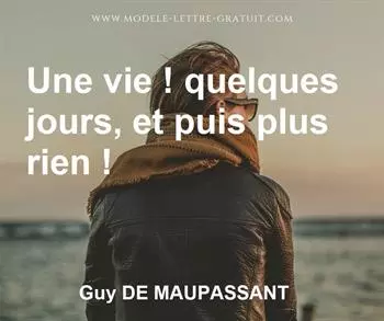 Citation de Guy DE MAUPASSANT