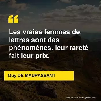 Citation Guy DE MAUPASSANT