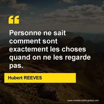 Citation Hubert REEVES