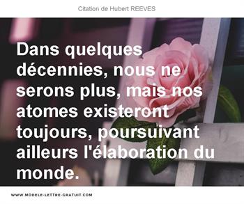Citations Hubert REEVES