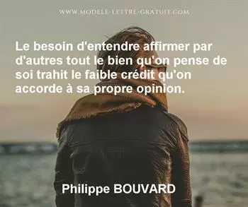 Citation de Philippe BOUVARD