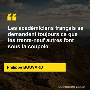 Citation de Philippe BOUVARD