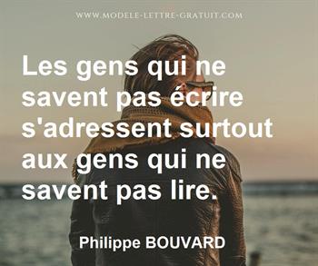 Citation de Philippe BOUVARD