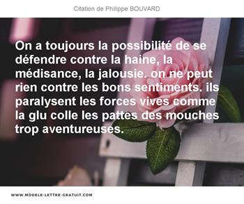 On A Toujours La Possibilite De Se Defendre Contre La Haine La Philippe Bouvard