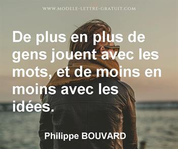 Citation de Philippe BOUVARD