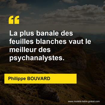 Citation de Philippe BOUVARD