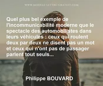 Citation de Philippe BOUVARD