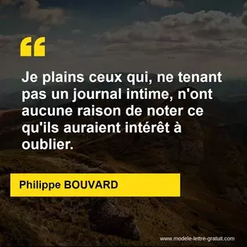 Citation Philippe BOUVARD