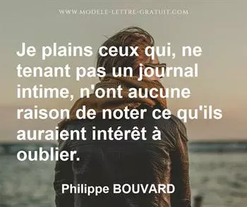 Citation de Philippe BOUVARD