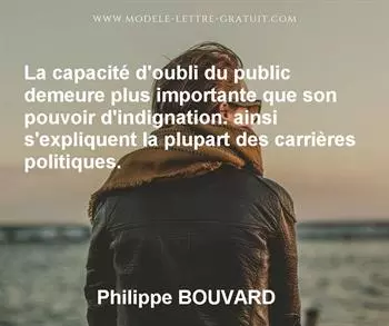 Citation de Philippe BOUVARD