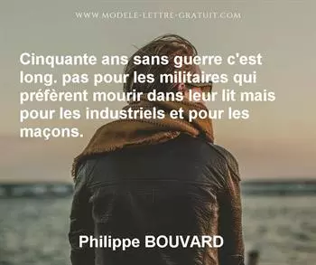 Citation de Philippe BOUVARD