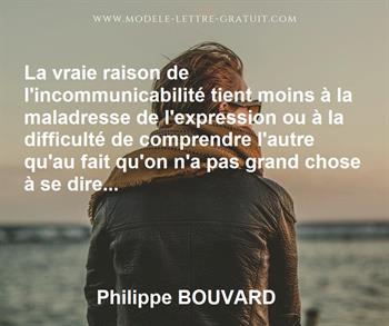 Citation de Philippe BOUVARD