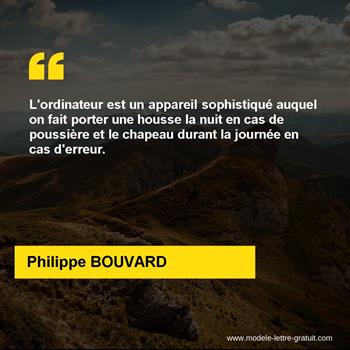 Citation de Philippe BOUVARD