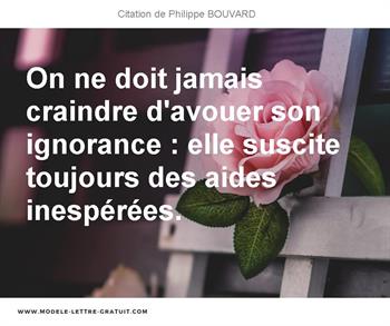 Citations Philippe BOUVARD