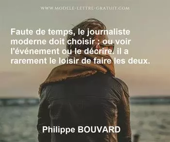 Citation de Philippe BOUVARD