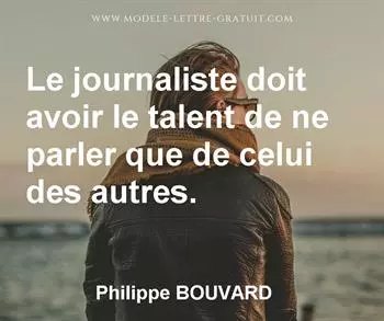 Citation de Philippe BOUVARD