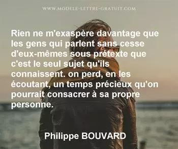 Citation de Philippe BOUVARD
