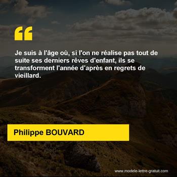 Citation de Philippe BOUVARD