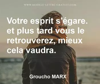 Citation de Groucho MARX