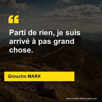 Citation de Groucho MARX