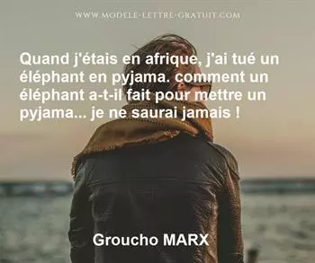 Citation de Groucho MARX