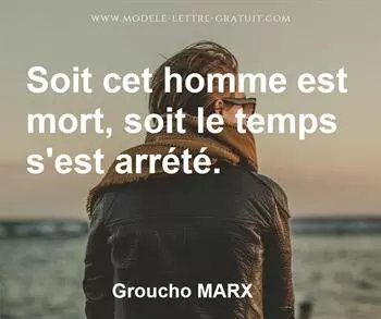 Citation de Groucho MARX