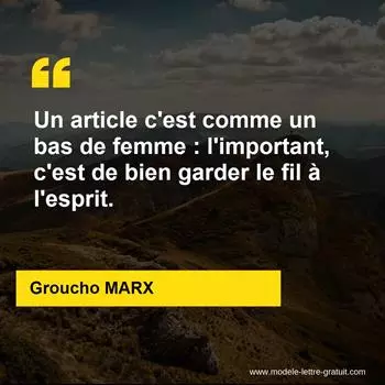 Citation Groucho MARX