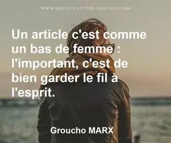 Citation de Groucho MARX
