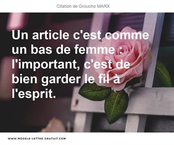 Citations Groucho MARX