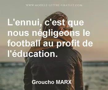 Citation de Groucho MARX