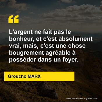 Citation de Groucho MARX