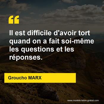 Citation de Groucho MARX