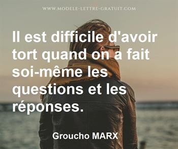 Citation de Groucho MARX