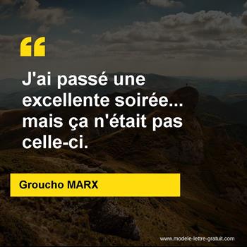 Citation de Groucho MARX