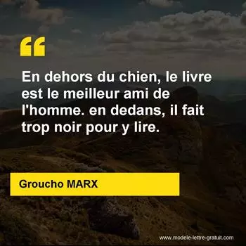 Citation Groucho MARX