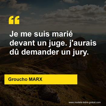 Citation de Groucho MARX