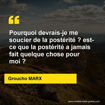 Citation de Groucho MARX