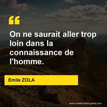 Citation Emile ZOLA