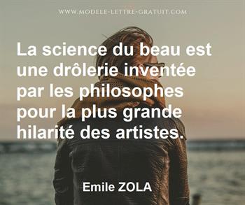Citation de Emile ZOLA